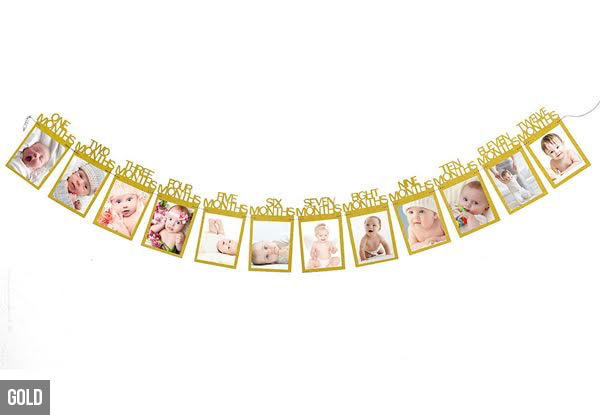 DIY Monthly Baby Photo Banner - Four Colours Available