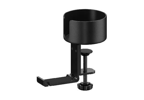 Two-in-One Table Cup Holder with Headphone Hanger