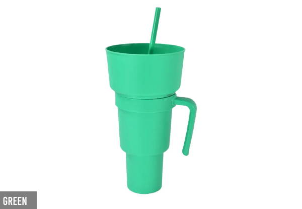 Reusable Dual Drink & Snack Cup - Nine Colours Available