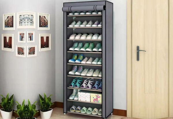 Stackable Shoe Rack with Cover - Available in Two Colours & Three Options