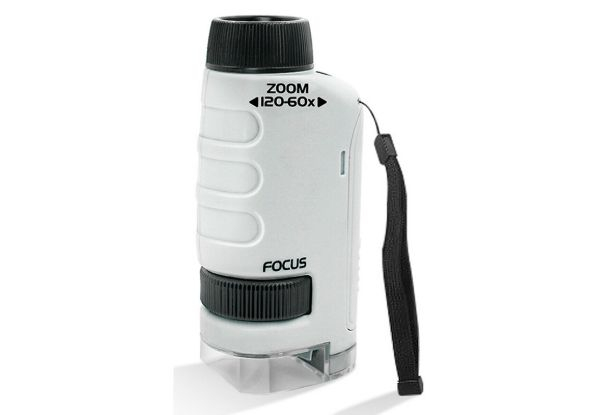 Portable Pocket Microscope Science Toy Kit - Available in Two Colours & Option for Two-Pack