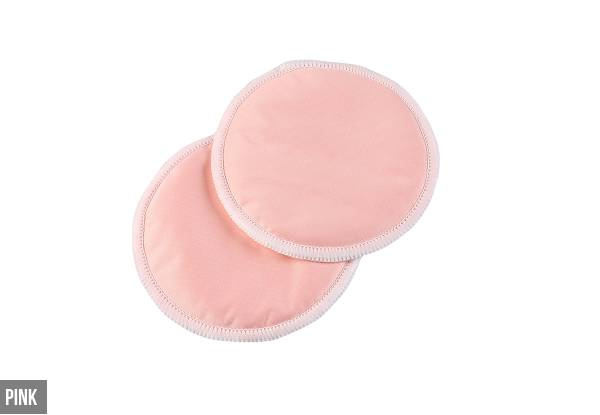 Two-Pack of Reusable Three-Layer Nursing Breast Pads - Four Colours Available & Option for Four-Pack