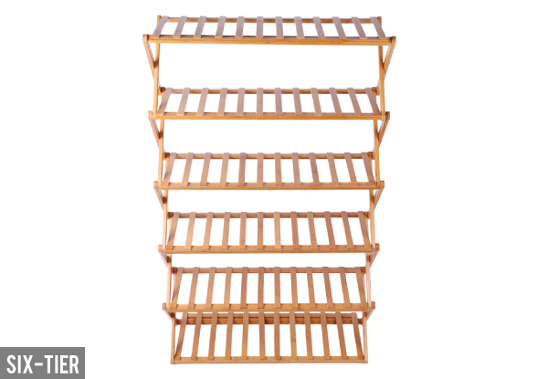 Bamboo Foldable Shoe Rack - Two-Sizes Available