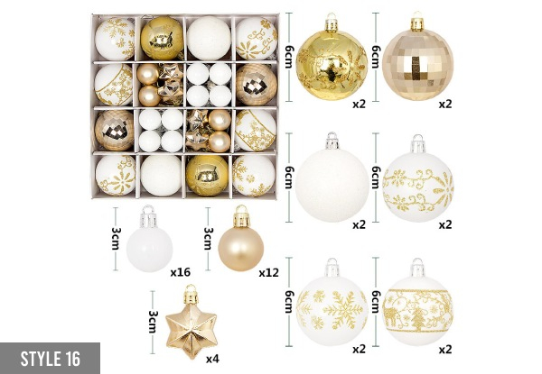 Christmas Tree Balls Ornaments Set - Seven Styles Available