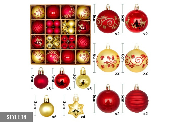 Christmas Tree Balls Ornaments Set - Seven Styles Available