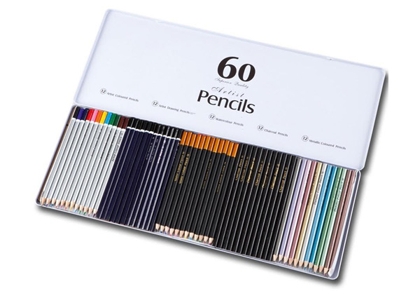 60-Piece Artist Pencil Set