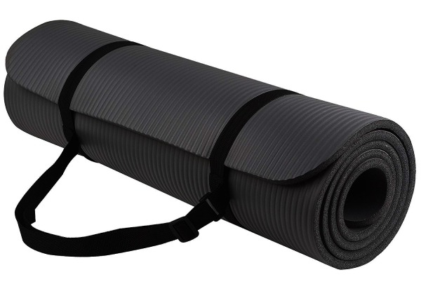 Extra-Thick High-Density Anti-Tear Exercise Yoga Mat with Carrying Bag