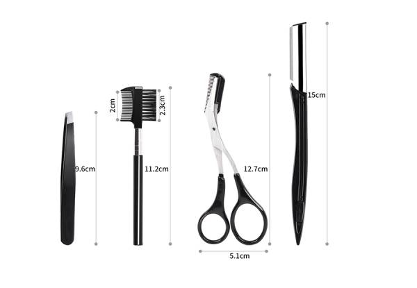Four-Piece Eyebrow Trimming Set - Option for Two Sets