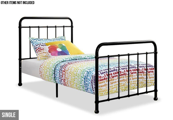 Single Size Industrial Look Bed Frame