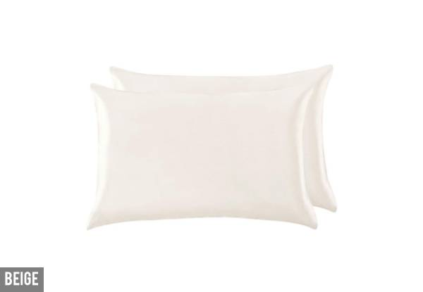 Two-Pack of Mulberry Silk Pillow Cases - Seven Colours Available