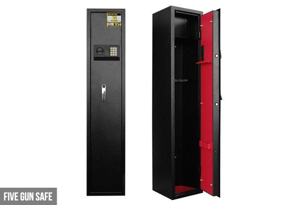 $199 for a Lockable Three Rifle Storage Safe, $249 for a Five Rifle Safe, or $279 for an Eight Rifle Storage Safe