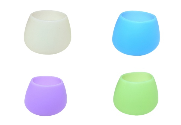 Two-Pack of Silicone Wine Glasses - Four Colours Available