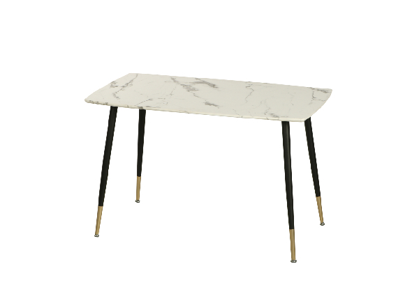 Bijok 160 Dining Table with White Marble Finishing
