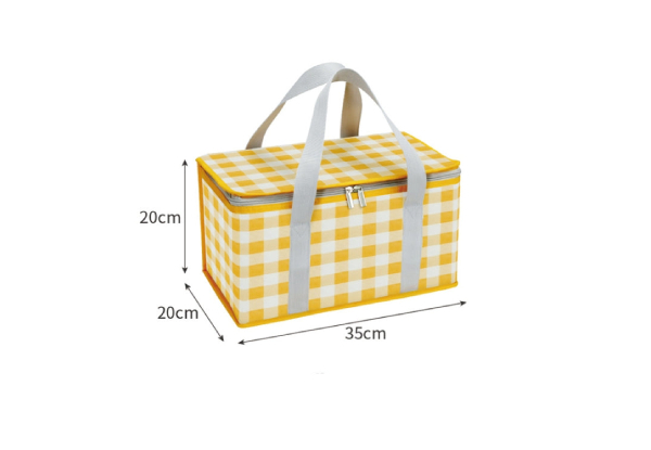 Large Portable Yellow Camping Picnic Basket