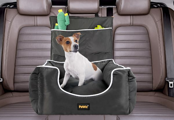 PaWz Pet Washable Car Booster with Seat Belt - Two Colours Available