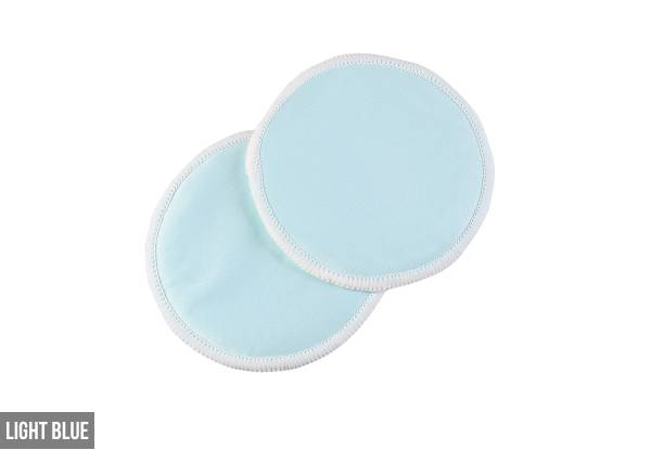 Two-Pack of Reusable Three-Layer Nursing Breast Pads - Four Colours Available & Option for Four-Pack