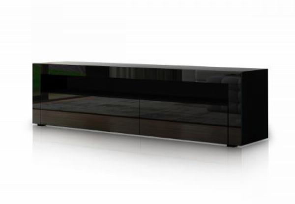 Two-Door TV Stand with Shelf & RGB Light