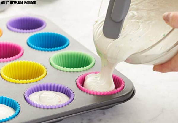 10-Piece Reusable Silicone Cupcake Cups  - Five Styles & 20-Piece Options Available