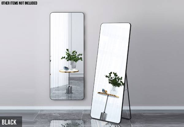 Aluminium Alloy Frame Full-Sized Body Mirror - Three Colours Available