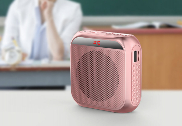 Rechargeable Voice Amplifier with Wired Microphone Headset - Available in Two Colours & Option for Two-Pack