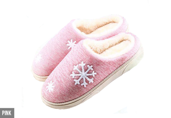 Cosy Snowflake Slippers - Three Colours & Three Sizes Available with Free Delivery
