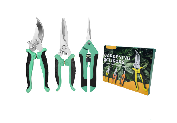 Three-Piece Set Gardening Pruning Shears - Available in Three COlours