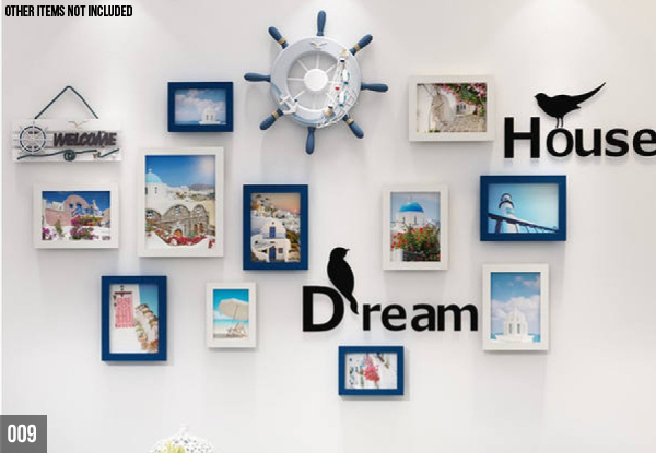 Photo Frame Wall Decoration Set Range - Two Options Available