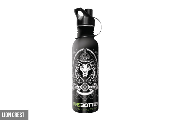 Two 750ml Stainless Steel SafeBottles - Four Designs Available