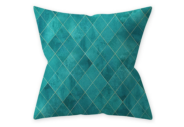 Four-Piece Aqua Turquoise Blue Pillow Cushion Cover