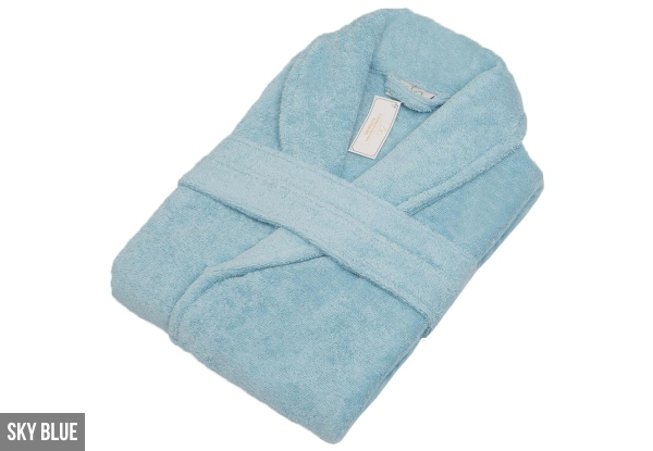 100% Egyptian Cotton Bath Robe - Two Sizes & Five Colours Available