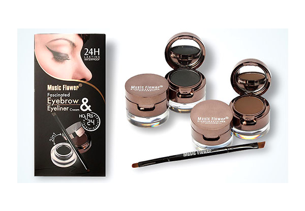 Gel Eyeliner & Eyebrow Powder Kit