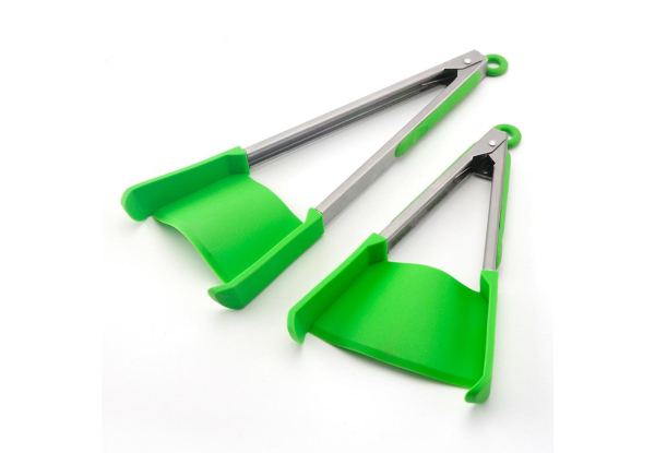 Two-in-One Kitchen Flip Turn Spatula And Tongs - Two Colours Available