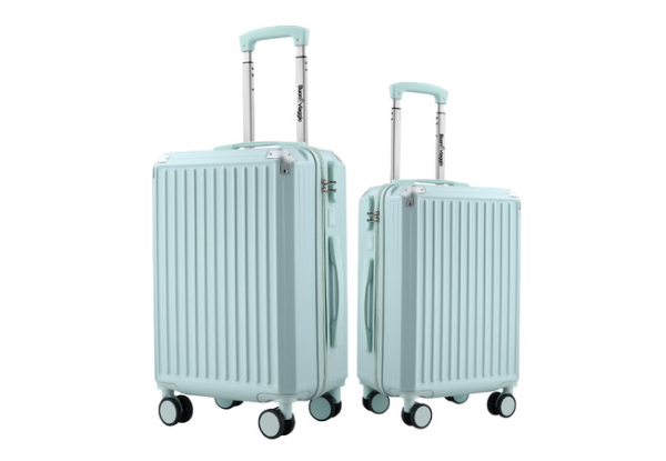 Two-Piece Luggage Set with USB Charging Port & Cup Holder - Two Colours Available