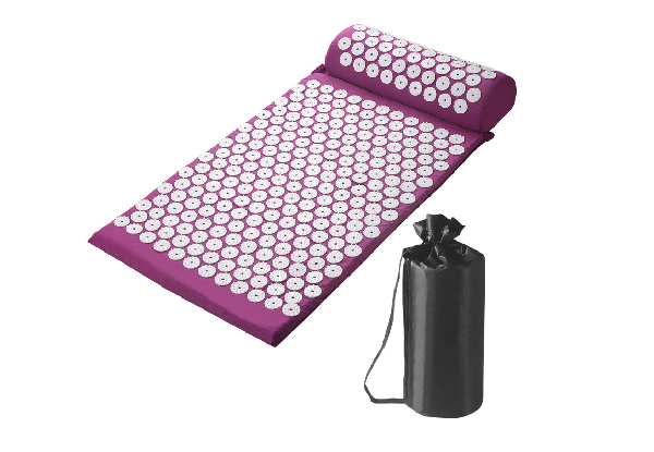Fitness Acupressure Mat & Pillow Set - Available in Four Colours