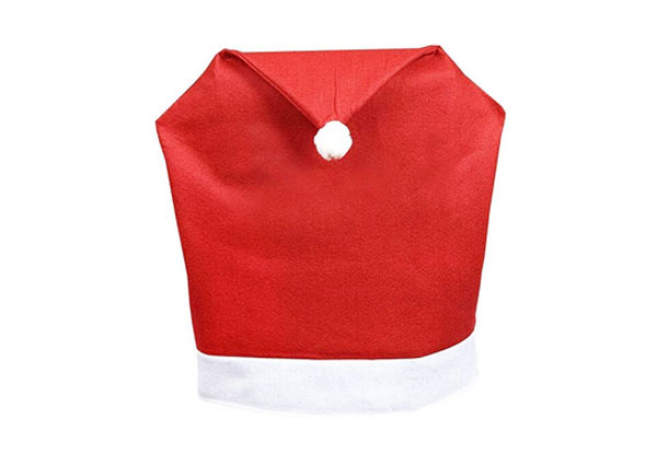 Four-Pack of Christmas Santa Hat Chair Covers