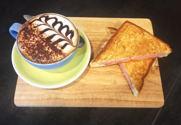 Coffee & Toasted Sandwich at the Dress Up Box Cafe