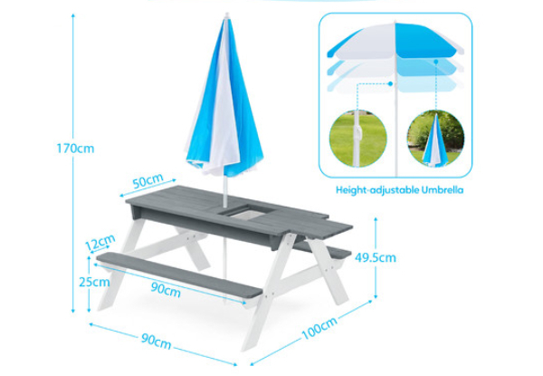 Three-in-One Kids Sand & Water Table Playcentre Set