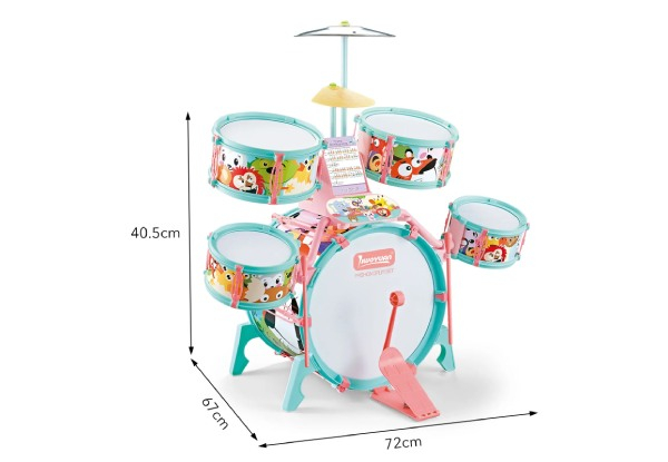 Kids' Jazz Musical Instrument Drum Play Set