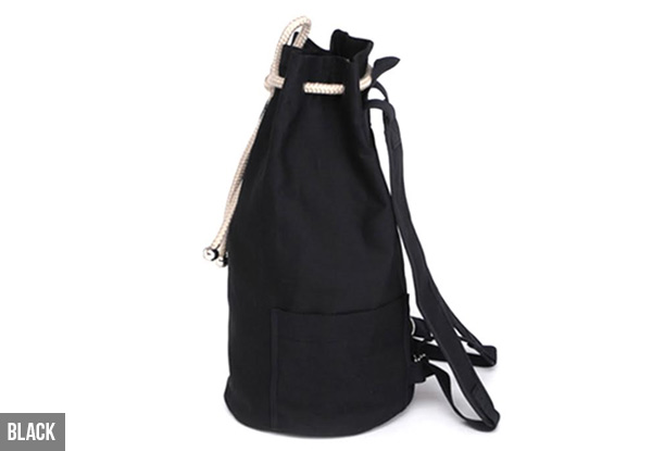 Drawstring Canvas Backpack - Two Colours Available