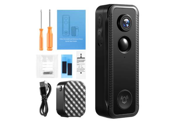 Rechargeable 2k HD Wireless Video Doorbell Camera - Two Colours Available