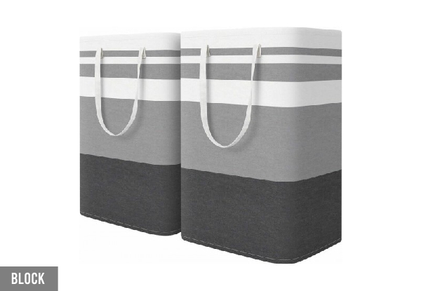 Two-Pack 75L Laundry Hamper - Available in Two Styles