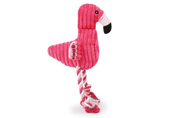 Flamingo Squeaky Dog Toy