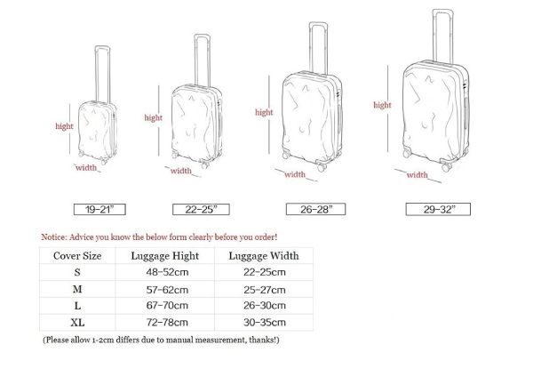 Thick Elastic Luggage Protective Cover - Four Sizes & Six Styles Available