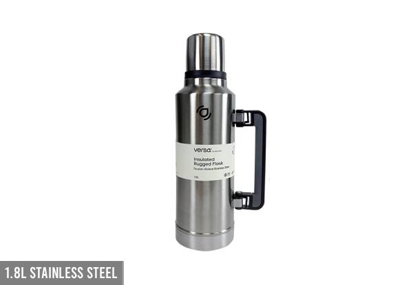 Versa Insulated Rugged Flask - Available in Two Sizes & Four Colours