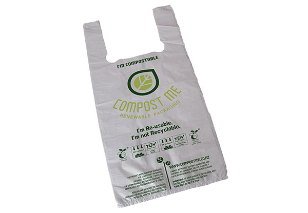 100-Pack of Compostable Plastic-Free Carry Bags