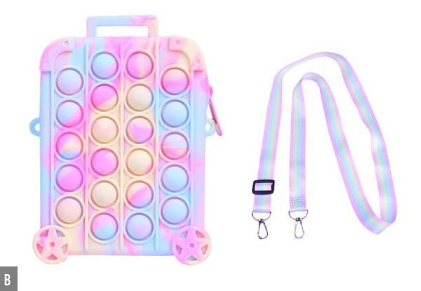 Pop Fidget Toy Shoulder Bag for Kids - Four Options & Two-Pack Available