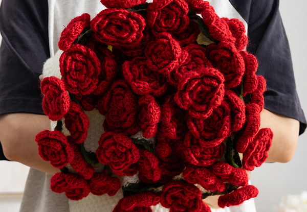 Crochet Flower Knitted Throw Blanket - Available in Two Styles & Three Sizes