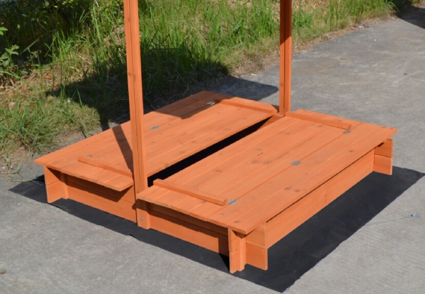 Outdoor Sandpit with Canopy