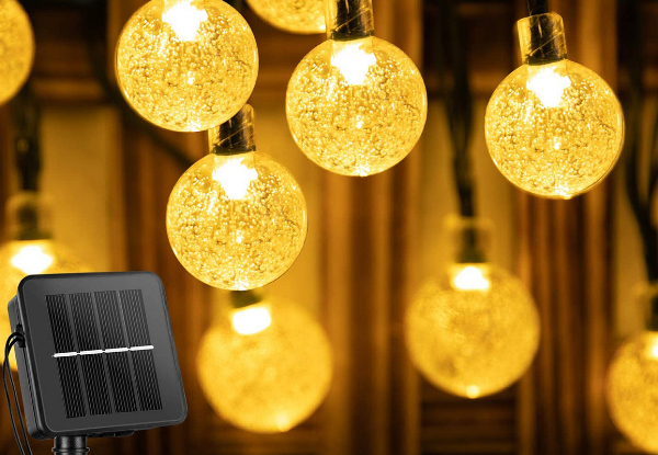 Outdoor LED Solar Globe String Lights - Available in Two Styles