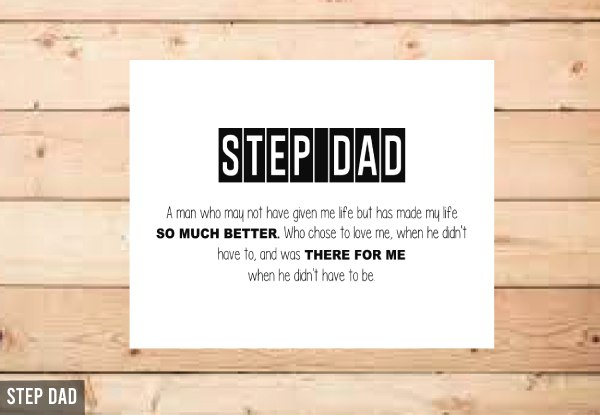 Fathers Day Canvas & Print Range - Four Designs & Five Print Options Available